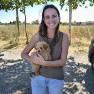 Cachorro Gold Di Ágora con su familia